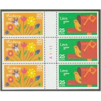 #2398a Birthday & Best Wishes, Pane of Six