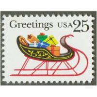 #2428 Christmas - Sleigh and Presents, Sheet Stamp