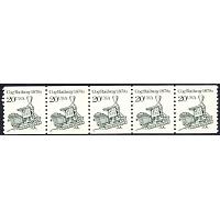#2463 Cog Railway, PNC Plate Number Coil Strip of 5, #1