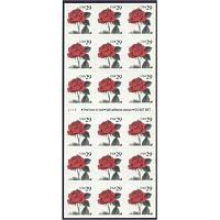 #2490a Red Rose, Booklet Pane of 18
