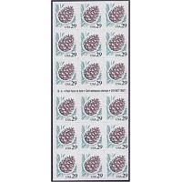 #2491a Pine Cone, Booklet Pane of 18