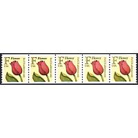 #2518 "F" and Flower, PNC Plate Number Coil Strip of 5, #2222