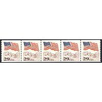 #2523 Flag over Mount Rushmore, PNC #2 Plate Number Coil Strip