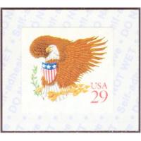 #2597v Eagle & Shield, Coil - Red Denomination