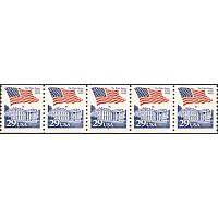 #2609 Flag over White House, PNC Plate Number Coil Strip of 5, #2