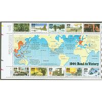 #2838 World War II Souvenir Sheet (1944)