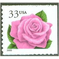 #3052E Coral Rose, Booklet Single from Double-sided Pane of 20