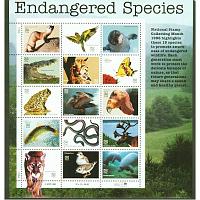#3105 Endangered Species, Pane of 15