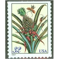 #3127 Flowering Pineapple Cockroaches, Merian Botanical Prints, Booklet Single