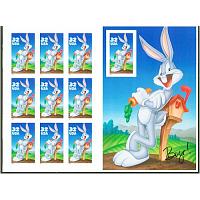 #3138 Bugs Bunny Looney Tunes, Sheet of Ten (1 Imperforate Stamp)