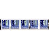 #3207 Non-profit Wetlands, Perforated Coil PNC Strip of 5, #S111