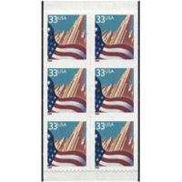 #3278c Flag over City, Booklet Pane of 6