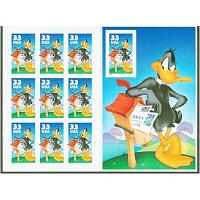 #3306  Daffy Duck Looney Tunes, Regular Souvenir Sheet of 10