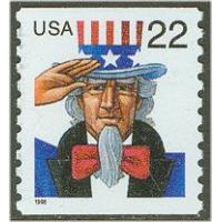 #3353 Uncle Sam Coil, Perforated 9¾ Water Activated