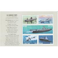 #3377a2 Submarine Booklet Pane of Five "THE SUBMARINE STAMPS"