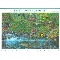 #3378 Pacific Coast Rain Forest Nature of America Souvenir Sheet