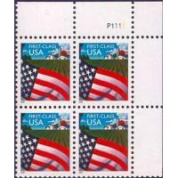 #3448 Flag over Farm, Perforated 11 Plate Block