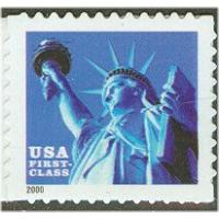 #3451 Statue of Liberty, S-A Die-cut 11, Single Stamp from #3451