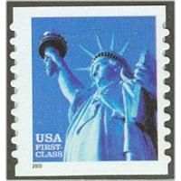 #3453b Statue of Liberty, S-A Coil Die-cut 10, Large Date