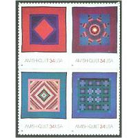 #3524-27 Amish Quilts, American Treasures Series, Four Singles