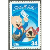 #3535a Porky Pig, Single Stamp