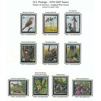#3611a-j Longleaf Pine Forest, Nature of America Set of Ten Singles