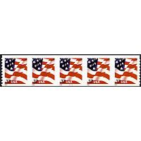 #3632 Flag , PNC Plate Number Coil Strip of 5, #3333A