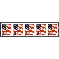 #3633A Flag, PNC Plate Number Coil Strip of 5, #B1111