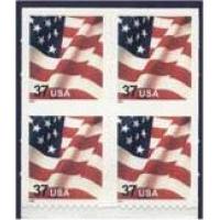 #3634c USA & Flag, Booklet Pane of Four