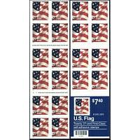 #3636c USA & Flag, Double-sided Pane of 20