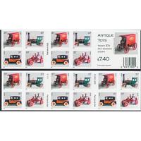 #3645h Antique Toys, Double-Sided Covertible Booklet, "2003" Year Date