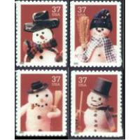 #3676-79 Snowman, Set of Four Singles
