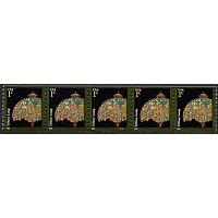 #3758 Tiffany Lamp, Coil "2003", PNC Strip of 5, #S11111