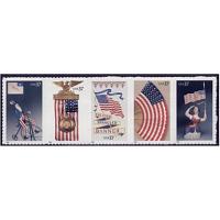 #3780a Old Glory, Strip of Five