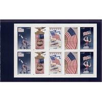 #3780b1 Old Glory, Pane of Ten, Flag on Backing Paper 1