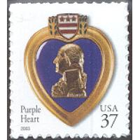 #3784 Purple Heart, S-A Die-cut 11¼x10¾ (2003)