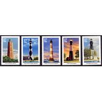 #3791bs Southeastern Lighthouses, Five Singles with #3788a