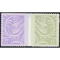#3999b Our Wedding Stamps, Horizontal Pair with Vertical Gutter