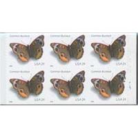 #4001d Common Buckeye Butterfly, Vending Booklet Pane of Six