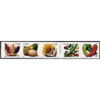 #4017a Crops of The Americas, Strip of Five from Vending Booklet