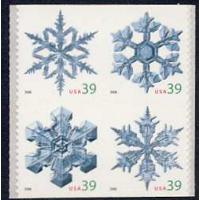 #4105-08 Snowflakes, Set of four Singles from Convertible Booklet
