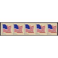 #4188 Flag, PNC Plate Number Coil Strip of 5, #V11111