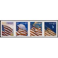 #4232-35 Flags 24/7 Coil, S-A Die-cut 9½, Set of Four Singles
