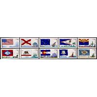 #4273-82 Flags of our Nation, Set of Ten Singles (1st of 6)