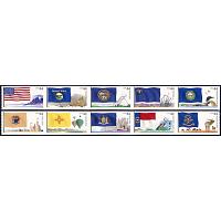 #4303-12 Flags of our Nation, Set of Ten Singles (4th of 6)