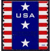 #4385 Patriotic Banner 2009 Presort Coil (10¢) (Sennett Printing)