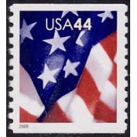 #4391 American Flag, W-A Coil from Roll of 3,000 Sennett, Perf 9¾