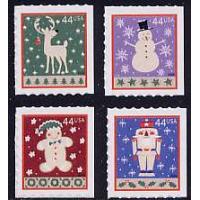 #4429-32 Winter Holidays, Set of Four Singles from ATM Booklet