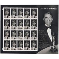 #4526 Gregory Peck, Legends of Hollywood, Souvenir Sheet of 20