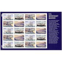#4548-51 U.S. Merchant Marine, Souvenir Sheet of 20 Stamps